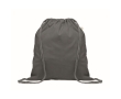 Recycled cotton and RPET drawstring backpack, 140 g/m² colour dark grey