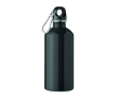 Recycled stainless steel bottle with carabiner 500 ml colour black