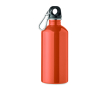 Recycled stainless steel bottle with carabiner 500 ml colour orange