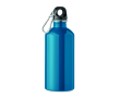 Recycled stainless steel bottle with carabiner 500 ml colour turquoise