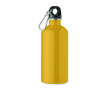 Recycled stainless steel bottle with carabiner 500 ml colour mustard
