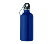 Recycled stainless steel bottle with carabiner 500 ml colour navy-blue