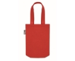 Small RPET felt bag with gusset and short handles colour red