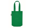 Small RPET felt bag with gusset and short handles colour green