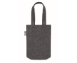 Small RPET felt bag with gusset and short handles colour dark grey