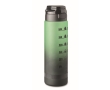Leak-proof RPET bottle with water intake schedule, 1L colour green