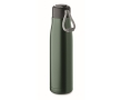 Leak-proof stainless steel bottle with cord handle, 500 ml colour dark green