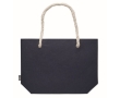 RPET felt beach bag with natural-coloured cord handles colour blue
