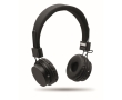 Foldable wireless headphones with built-in microphone colour black