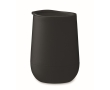 Double-walled travel cup with sliding lid closure colour black