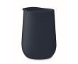Double-walled travel cup with sliding lid closure colour navy-blue
