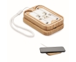 Bamboo box with strap and wireless charging function, 15W colour wood