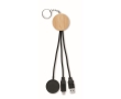 4-in-1 charging cable and watch charger keyring colour black
