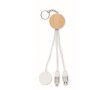 4-in-1 charging cable and watch charger keyring colour white