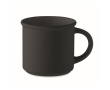 Monochrome matte-finish mug with upper rim, 300 ml colour black