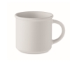 Monochrome matte-finish mug with upper rim, 300 ml colour white
