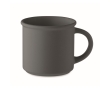 Monochrome matte-finish mug with upper rim, 300 ml colour dark grey