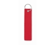 Rectangular keyring made of polyester fabric in various colours colour red