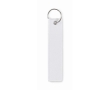 Rectangular keyring made of polyester fabric in various colours colour white