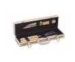 Wood-look case with 3 barbecue utensils colour wood