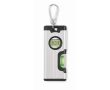 Dual bubble level with magnetic base and transport carabiner colour silver