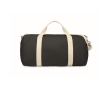 Recycled fabric bag with adjustable and detachable double handles colour black