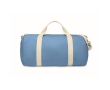 Recycled fabric bag with adjustable and detachable double handles colour turquoise