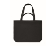 Recycled fabric bag with short and long handles, 320 g/m2 colour black