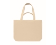 Recycled fabric bag with short and long handles, 320 g/m2 colour beige
