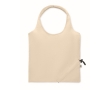 Foldable recycled cotton shopping bag, 140 g/m2 colour beige