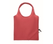 Compact and foldable recycled cotton shopping bag, 140 g/m2 colour red
