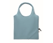 Compact and foldable recycled cotton shopping bag, 140 g/m2 colour matt black