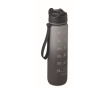 RPET bottle with spout and water consumption schedule, 1L colour black