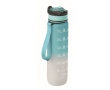 RPET bottle with spout and water consumption schedule, 1L colour light blue