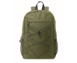 RPET polyester backpack with mesh pockets on both sides colour military green