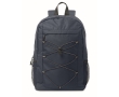 RPET polyester backpack with mesh pockets on both sides colour navy-blue