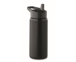 Recycled stainless steel bottle with spout and handle, 500 ml colour black