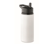 Recycled stainless steel bottle with spout and handle, 500 ml colour white