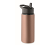Recycled stainless steel bottle with spout and handle, 500 ml colour nude