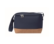 RPET cooler bag with cork detail at the base, 5L colour navy-blue
