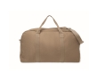 Monochrome travel bag made from recycled fabric with double handles colour khaki