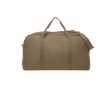 Monochrome travel bag made from recycled fabric with double handles colour military green