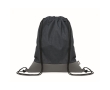 RPET drawstring backpack with leather detail at the base colour navy-blue