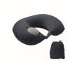 Inflatable travel pillow with inflater and deflation system colour blue