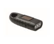 Rechargeable lantern via solar panel and dynamo hand crank colour black