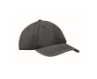 Washed cotton baseball cap with Velcro closure, 265 g/m2 colour black