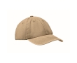 Washed cotton baseball cap with Velcro closure, 265 g/m2 colour khaki