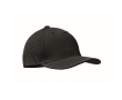 Polyester cap with ventilation holes and water-repellent finish colour black