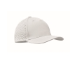 Polyester cap with ventilation holes and water-repellent finish colour white