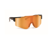 Sports sunglasses with mirrored lenses and UV400 protection colour orange